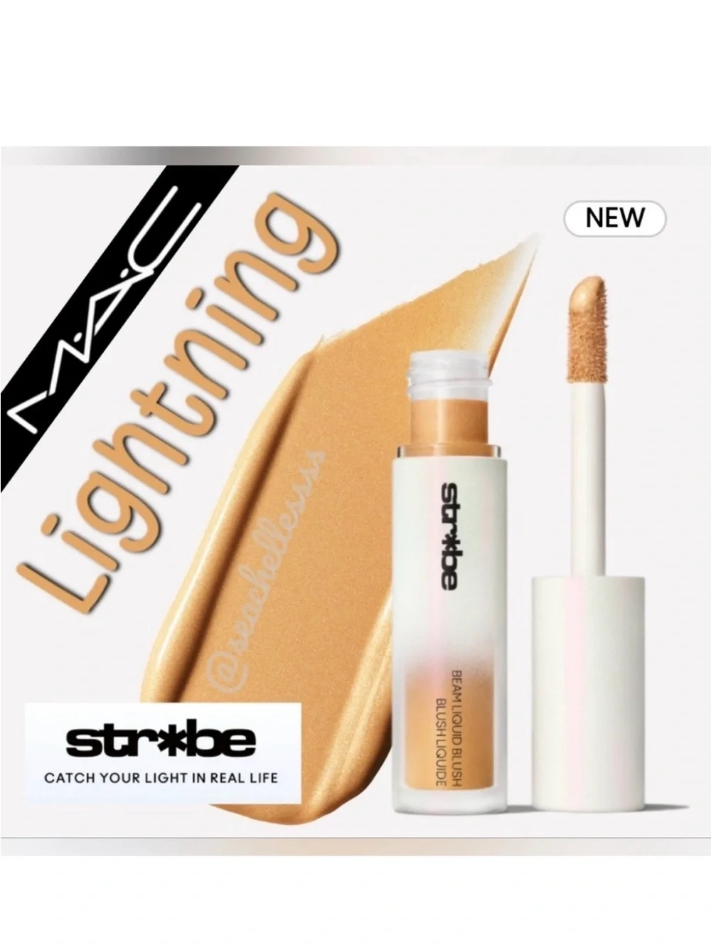 MAC Lightning Strobe Beam Liquid Blush Beige Gold Brand New In Box Full Size
